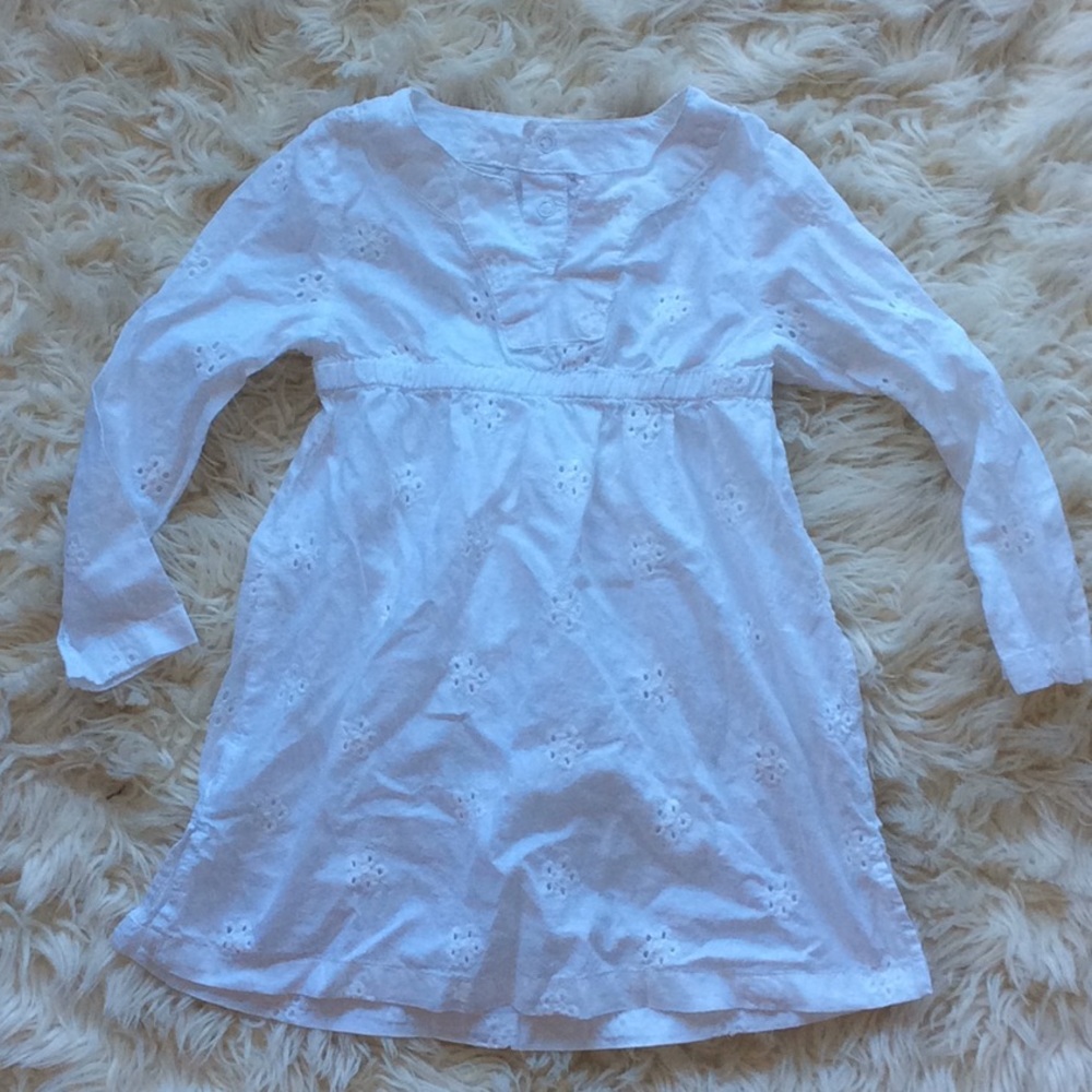 5/$25 white eyelet l/s swim beach coverup 4T